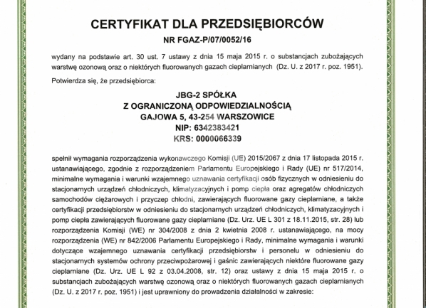 Certificats FGAZ